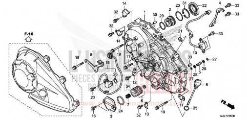 RIGHT CRANKCASE COVER NC750DE de 2014
